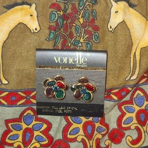 Vintage Vonelle Swarovski Crystal Earrings